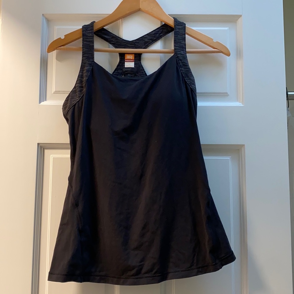 Lucypower Black M shelf bra tank top